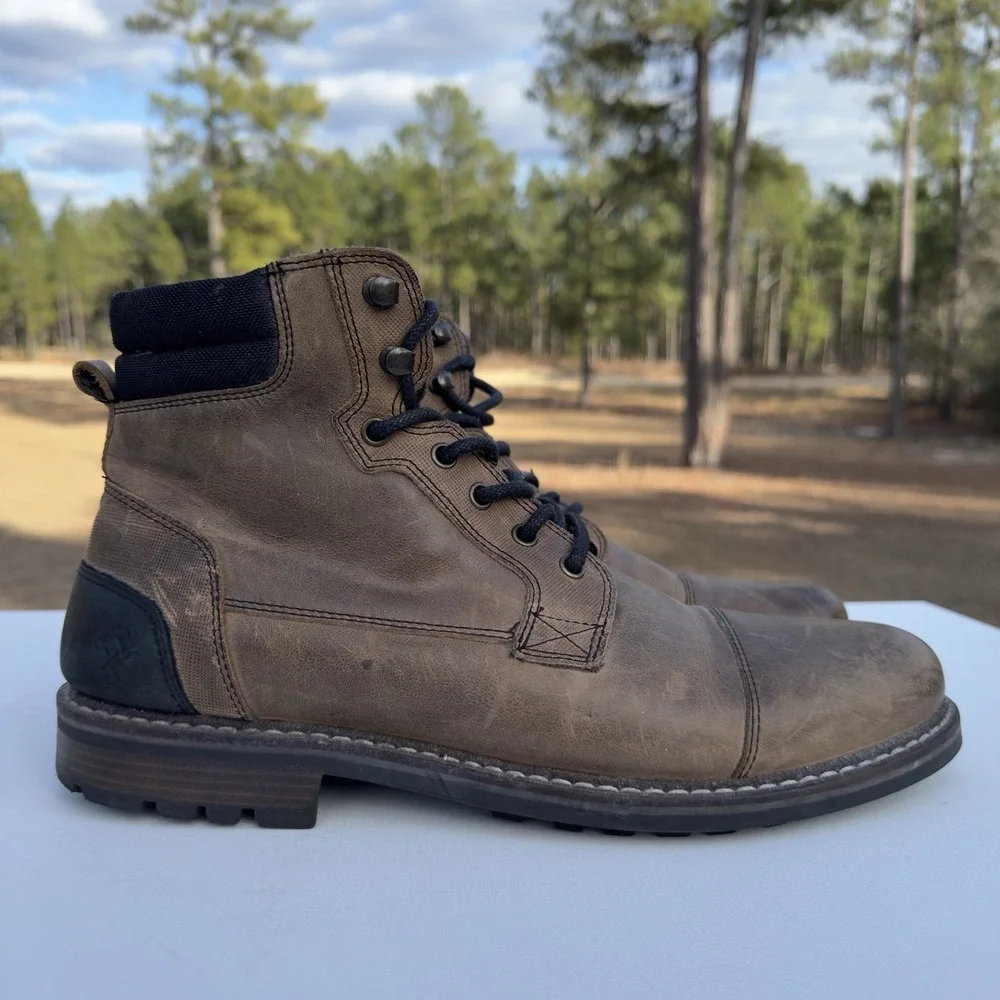 Outpost Maker Boots Men's Size 12‎ Espresso Lucas Leather Brown Lace up Flannel